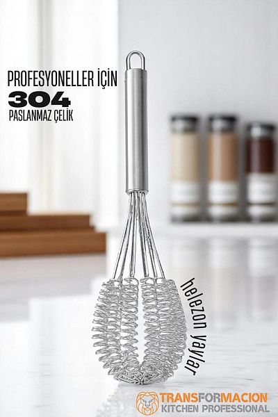 Transformacion Coil Spring Whisk 304 Stainless Steel Pasta Whisk Whisk 721749