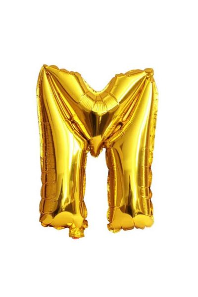 Party and Story Foil letter balloon, 18 inches, gold color, 43 cm