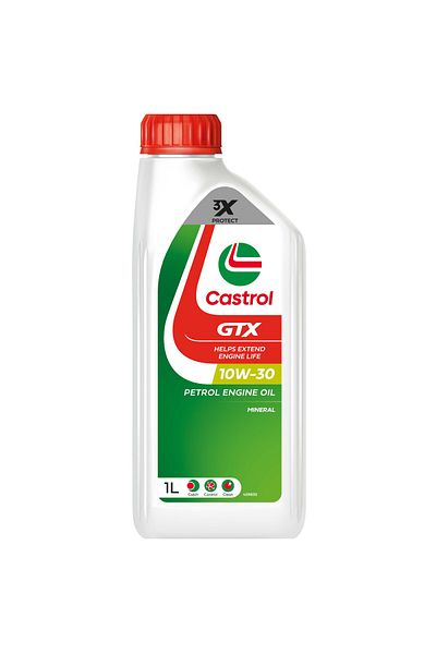 CASTROL Castrol GTX 10W-30 Engine Oil - (6 x 1 liter bottles) - Reliable performance and advanced protection
