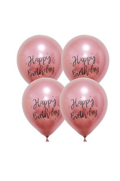 Party and Story Chrome Birthday Balloon 4pcs 12inch
