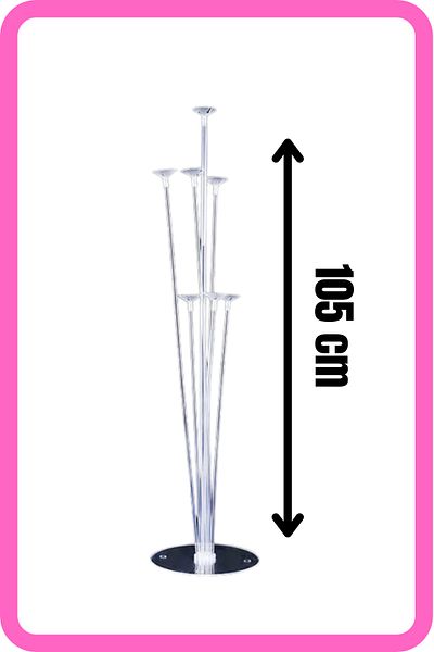pellure 7 Balloon Stand Set - 105 cm Height Decorative Stand for Parties and Special Occasions