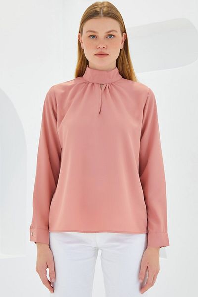 modaserdem 0418 Window Detailed Blouse - Dried Rose