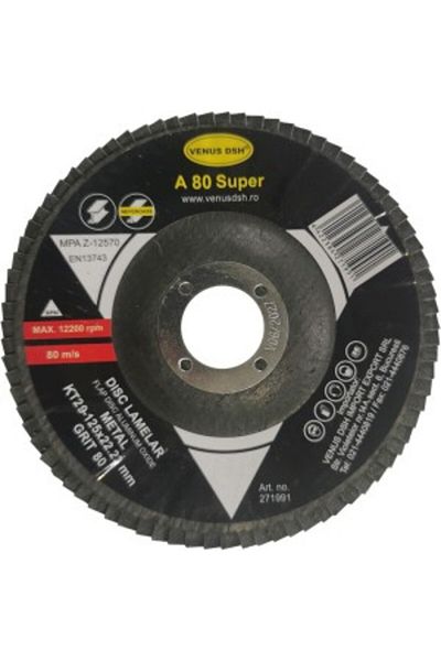 Venus Dsh Disc frontal metalic Kt29 - 125x22.23 mm, Gr. 80