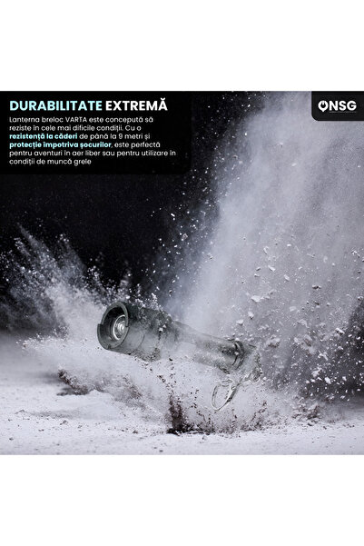 Varta Keychain Flashlight Led 5mm, Powerful Illumination, Ipx4 Water Resistance, Compact, 10m Range