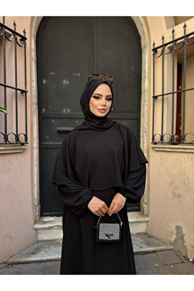 Enfa Tesettür Pelerinli Elbise