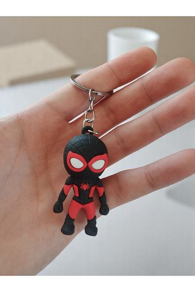 VerdeHome Superhero Themed 3D Spider-Man Silicone Keychain – Durable and Stylish Design, Bag Ornament