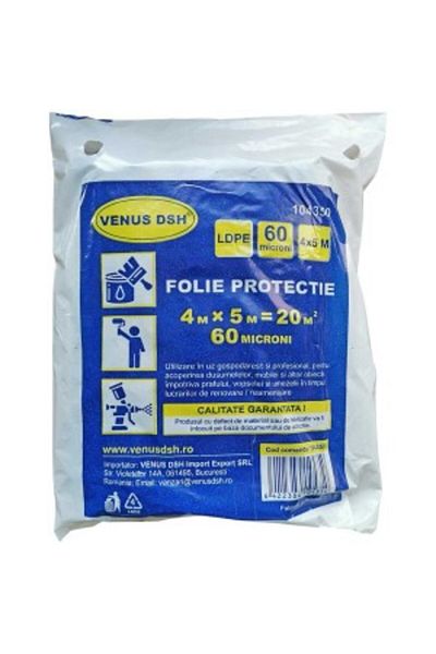 Venus Dsh Protective foil "Ldpe" - 4 X 5 M - 60 Μm (I-S)