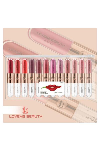 Love Me Matte Liquid Velvet 12-Piece Lipstick Set Multicolor