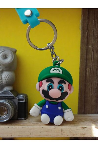 VerdeHome 3D Silicone Super Mario Keychain: Soft Texture, Durable and Fun Design, Bag Accessory