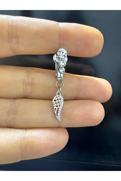 Arescollection Holeless (No Need for Hole) Compression Angel Wing Hanging Belly Piercing