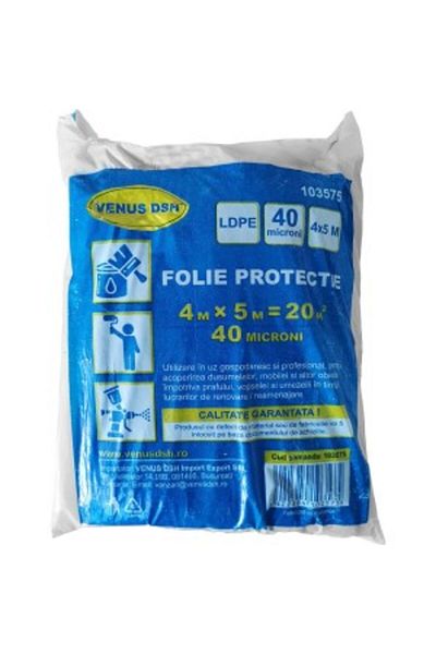Venus Dsh Folie Protectie "Ldpe" - 4 X 5 M - 40 Μm (I-S)