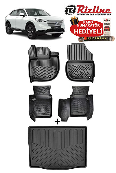 Rizline Honda HR-V 2022 Sonrası Havuzlu Paspas ve Bagaj Havuzu Seti HEDİYELİ