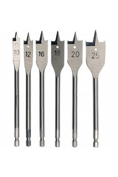 Venus Dsh Burghiu Lemn, Plat Set 6 (10, 12, 16, 18, 20, 25 Mm)