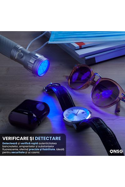 Varta Led Light Uv Flashlight, Precise Trace Detection, Advanced Uv Technology, Durable Aluminum