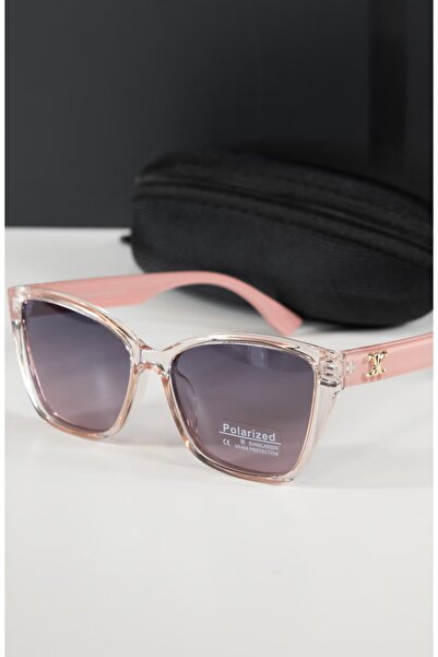 PARUNIV Women's Sunglasses, PARUNIV, Polarized, UV400, Gold Ornament, Pale Pink