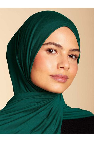 organic cotton Organic Hijab Combed Cotton Premium Jersey Hijab Green