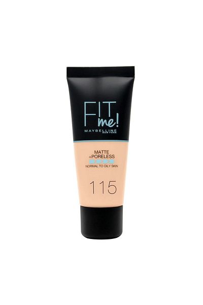 Maybelline New York Fit Me Matte Poreless Foundation, 30ml, Ivory 115