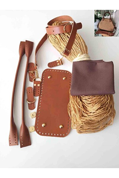 Nusrat Bilişim Real Leather Sitil Model Knitted Bag Set - Bag Accessory