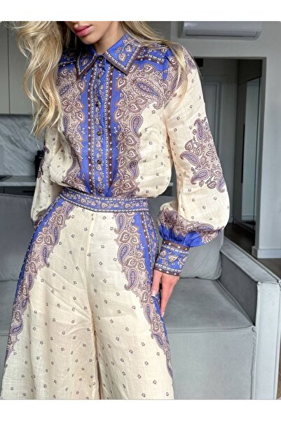 Kashaya Women's Zimmerman Model Linen Fabric Double Suit