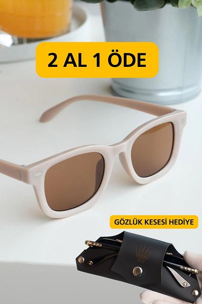 WATCHOFROYAL Royal Eyewear Re2303 Cream Brown Sunglasses
