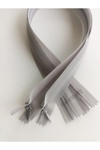 fabricorg Hidden Zipper 40 cm 2 Pieces (Light Gray)