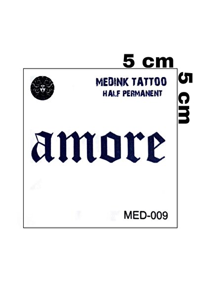 Mecit Tuhafiye 1 AY KALICI AMORE AŞK YAZILI GEÇİCİ DÖVME