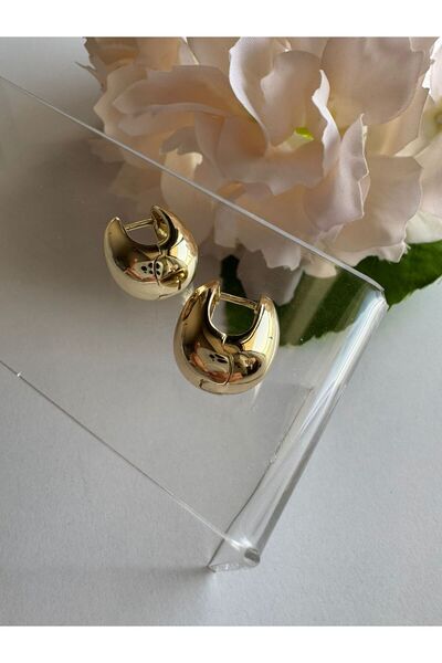 MODA 14K Rengi Vip Seri Çelik Küpe 17mm