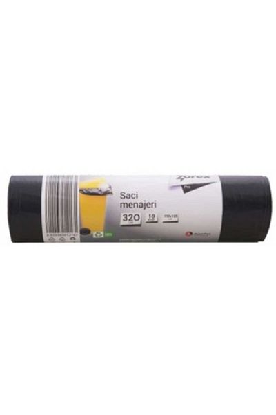 Venus Dsh Black Ldpe Garbage Bag 320 L, 10 Pcs (Gp)