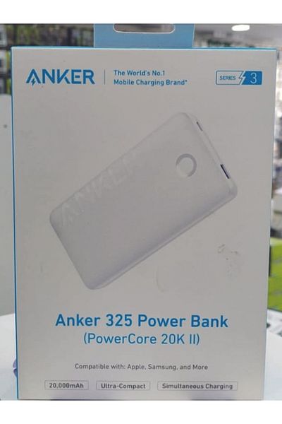 Anker 325 Power Bank (PowerCore 20K II) – 20,000mAh Capacity