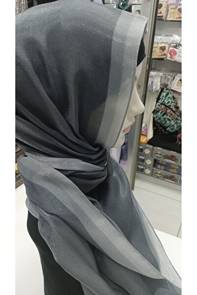 PİRAMİT KENARI GRİ ÇERCEVELİ ANTRASİT ABİYE ŞAL