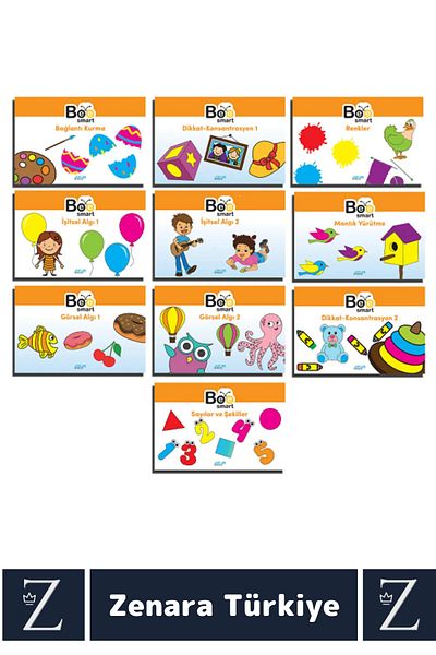 Zenara Educational Visual Perception Attention Listening Skill Developer 3-4 Years Old Visual and Auditory Attention Special Set