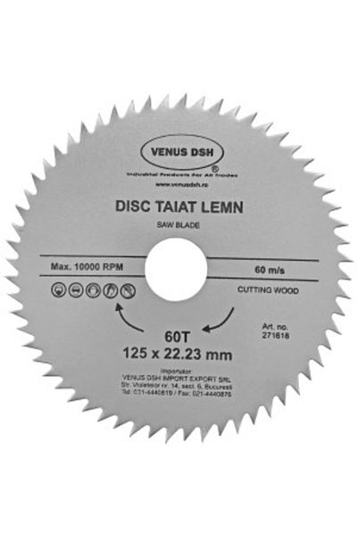 Venus Dsh Wood Cutting Disc 230 X 22.23 Mm - 80 T