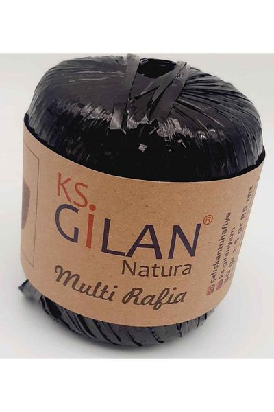 Nusrat Bilişim Shiny Black Raffia Bag Accessory - No:11