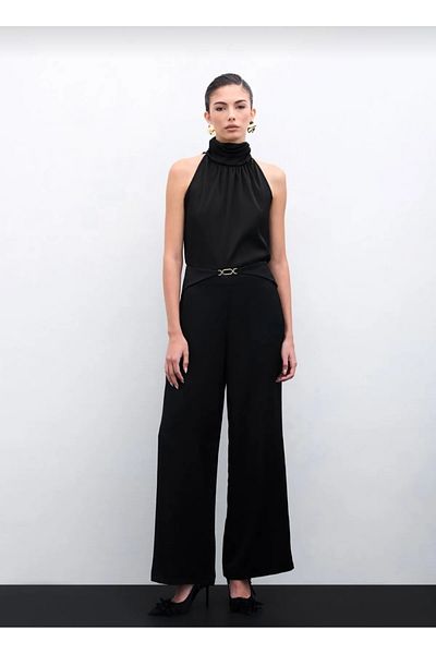 Sateen Turtleneck Tank Top