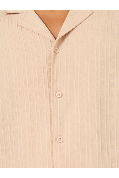 Take Two By Styli Solid Short Sleeve Camp Collar Regular Fit Shirt