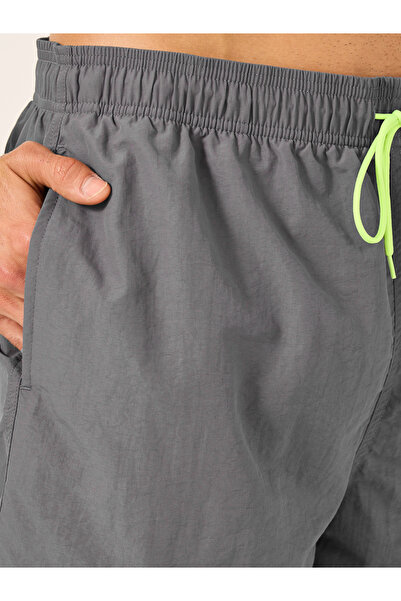 Styli Solid Regular Swim Shorts with Contrast Drawstring