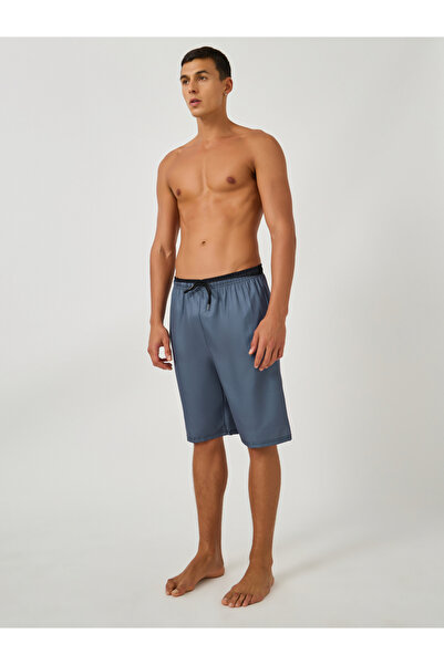 Styli Solid Regular Fit Swim Shorts with Contrast Waistband