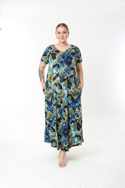 XL Modam XLMODAM ΓΥΝΑΙΚΕΙΟ ΠΟΛΥΧΡΩΜΑΤΙΚΟ ΦΟΡΕΜΑ Lycra PLUS SIZE