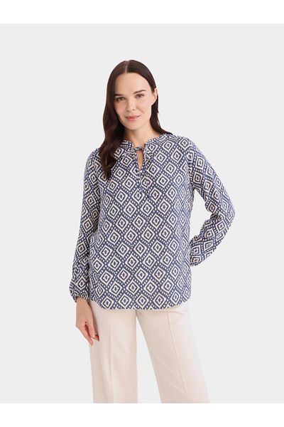 DeFacto Blue Geometric Print Blouse