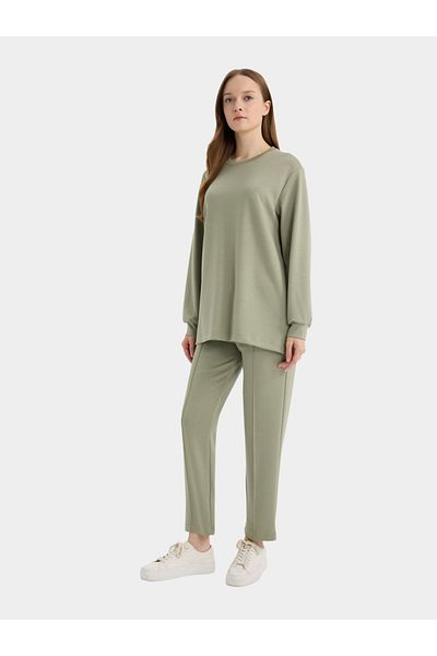 DeFacto Olive Regular Fit Flexible Pant
