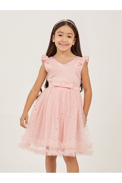 Styli Embellished Ruffle Detail Sleeveless Dress