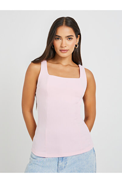 Styli بلوزة سادة برقبة مربعة وحمالات