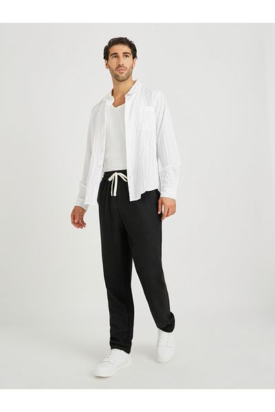 Styli Textured Spread Collar Long Sleeve Regular Fit Shirt
