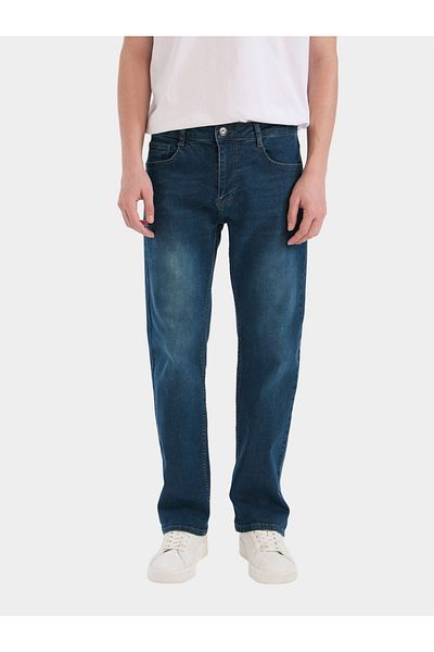 DeFacto Men's Light Wash Blue Jeans