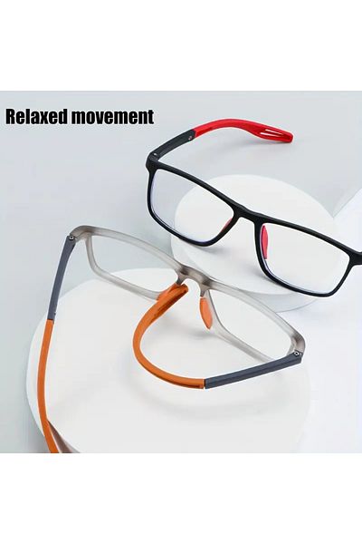 ZENION Comfortable Sports Close Reading Glasses, 2.0 Degrees |   Silicone Handle & Pc Frame