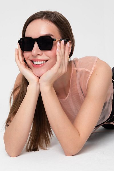 Aqua Di Polo 1987 Women's Gold Sunglasses Apsn013001