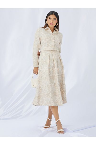 Styli Textured Buttoned Lone Sleeve Top