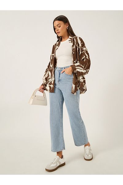 Styli Printed Spread Collar Regular Fit Shirt