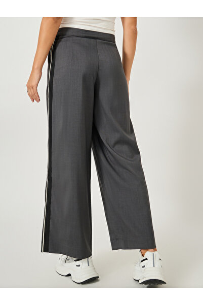Styli Side Tape Double Boxer Waistband Wide Leg Tailored Pants