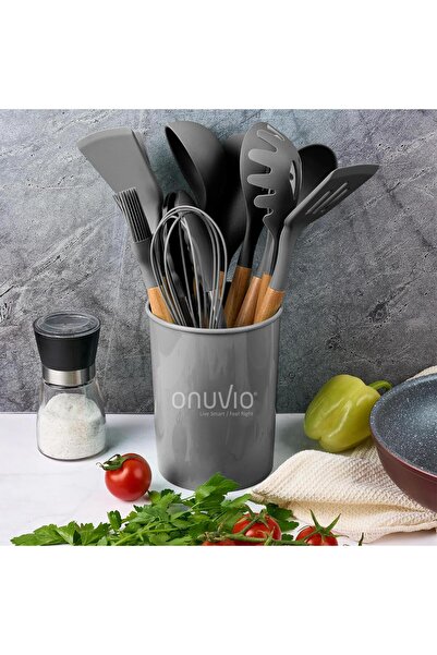 Onuvio 12-piece kitchen utensil set, Food-grade Silicone, Heat-resistant, Non-stick, Onuvio™ - Gray